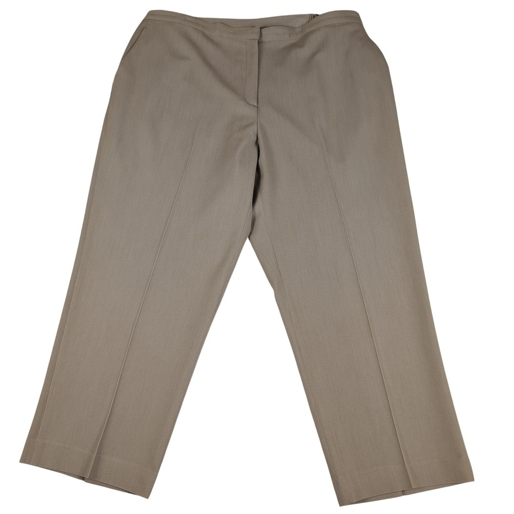 Ruby Rd Woman Pants 20W Khaki Tan Stretch Professional Career Trousers VGC